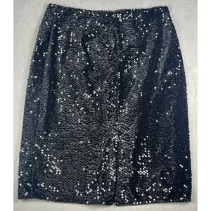 Nine West Black Sequin‎ Pencil Skirt Plus Size XXL Knee Length Evening Party